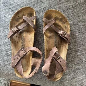 Birkenstock Tan Leather Sandals w/backstrap